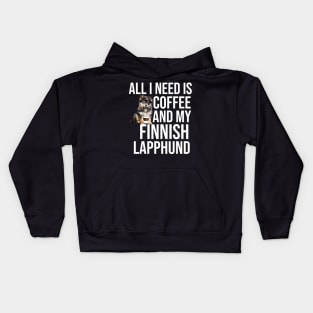 Finnish Lapphund And Coffee Kids Hoodie